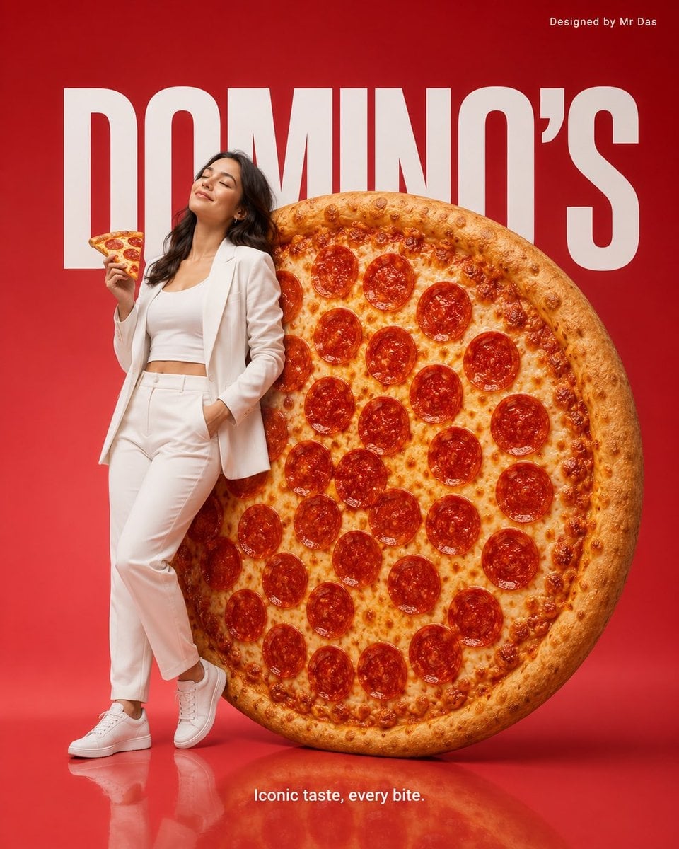 Minimalist Domino's Pizza Ad
