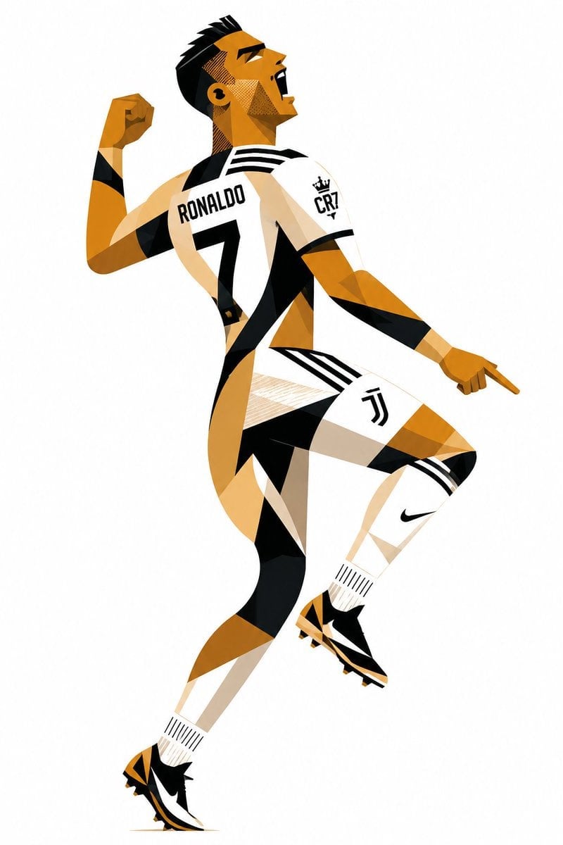Cubist Sports Legends Poster