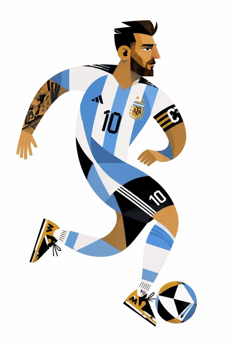 Cubist Sports Legends Poster