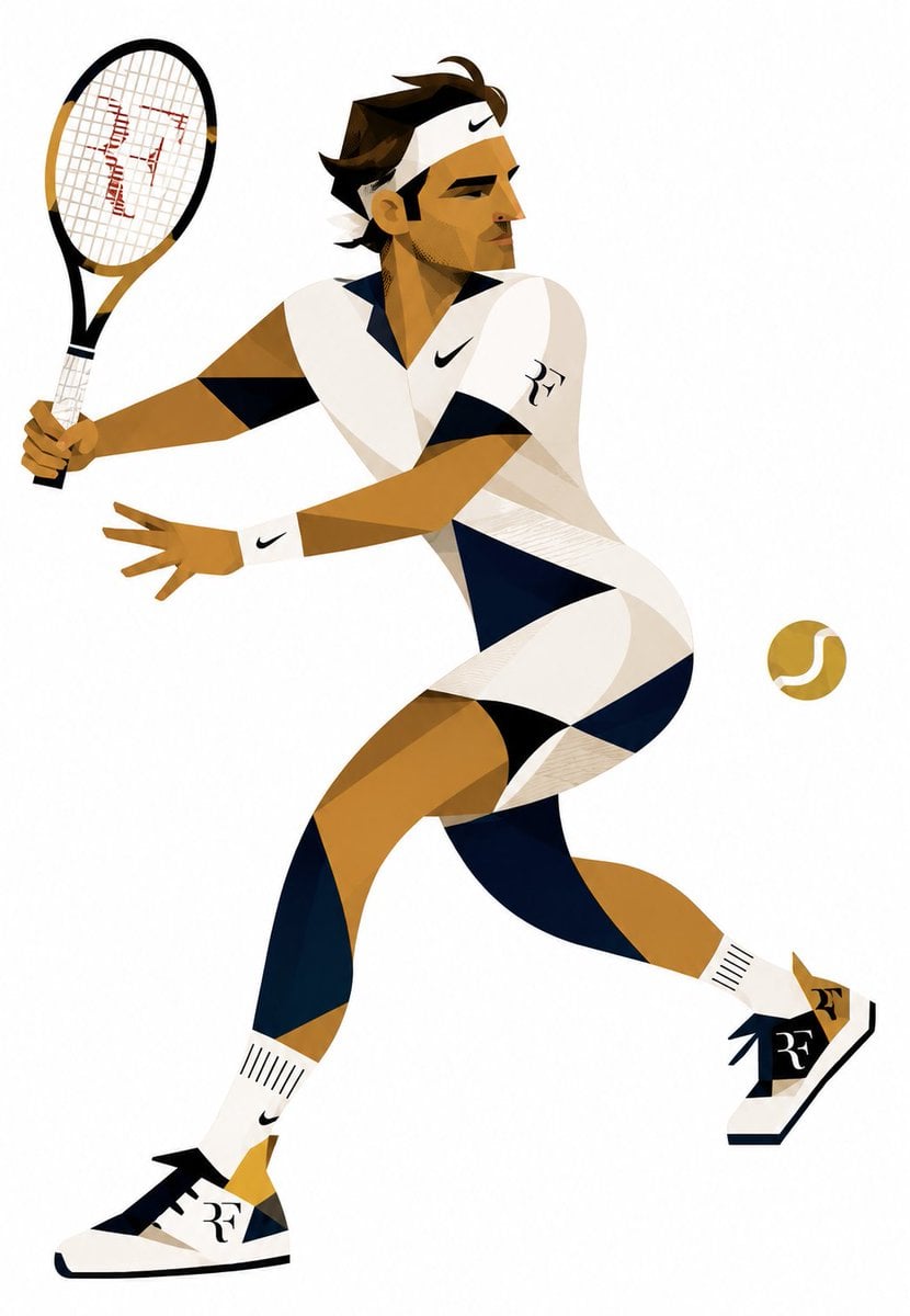 Cubist Sports Legends Poster