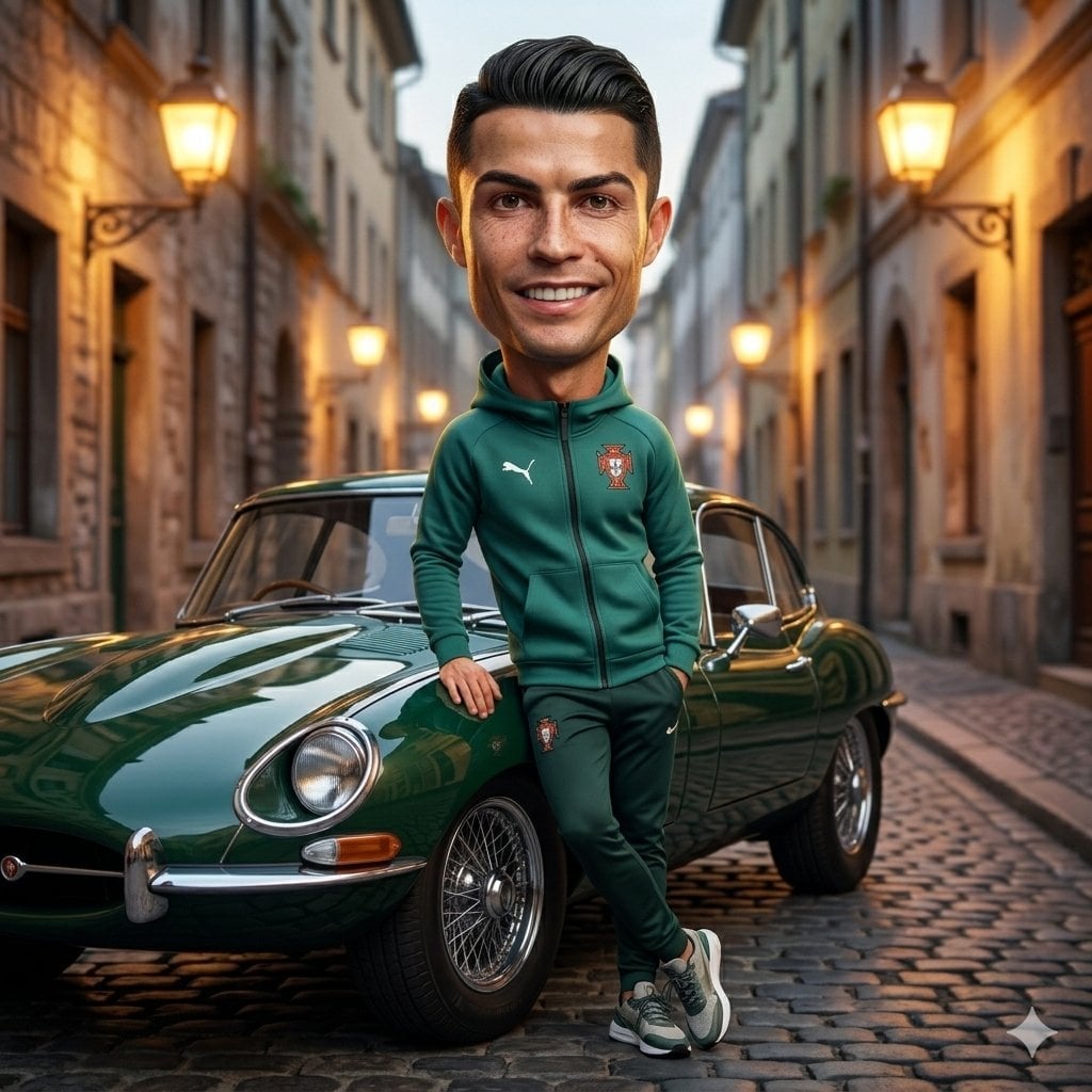 3D Caricature with Classic Car