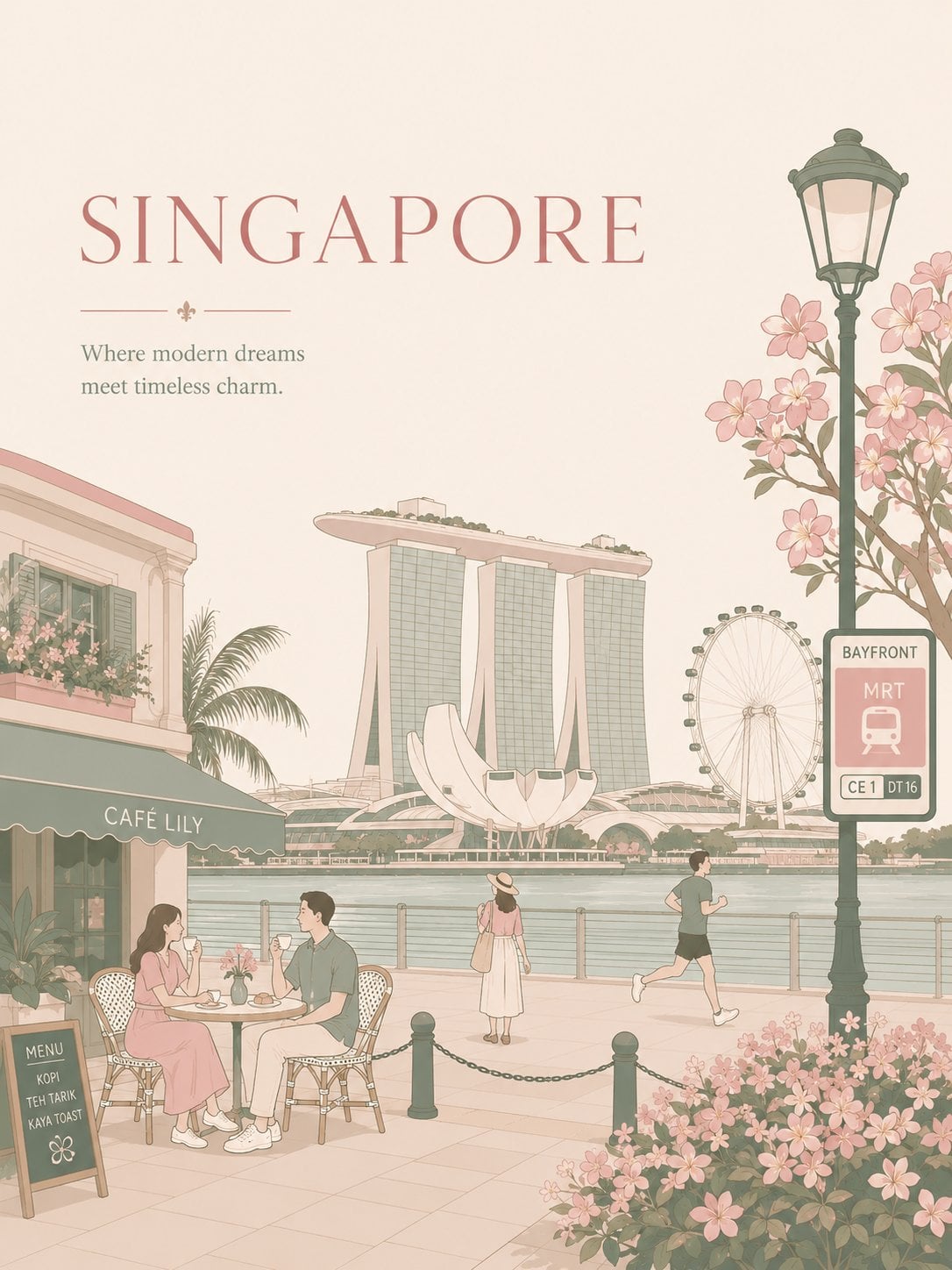 简约扁平矢量旅行海报