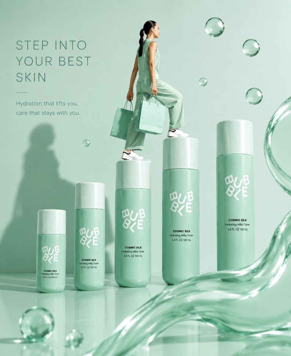 Luxury Mint Skincare Mockup