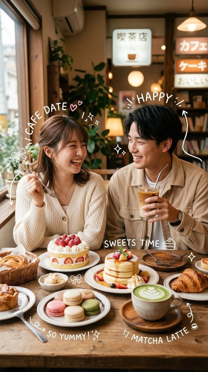 Cozy Japanese-Korean Café Romance