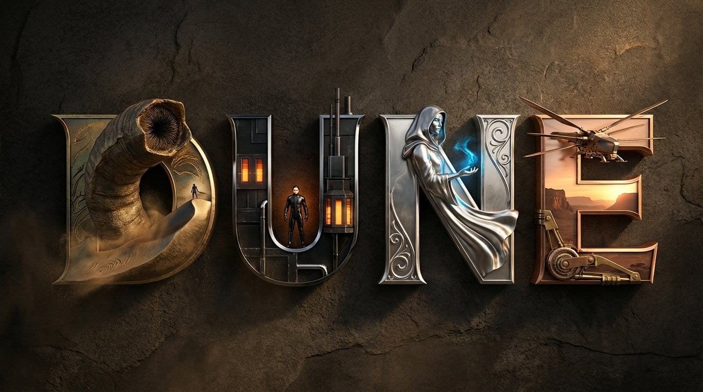 Cinematic 3D Metallic Typography