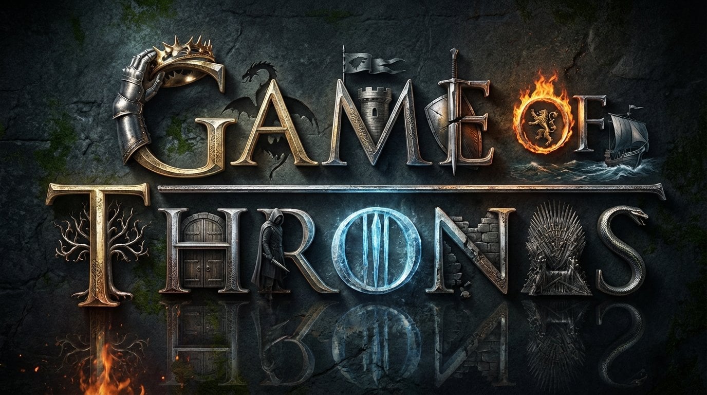 Cinematic 3D Metallic Typography