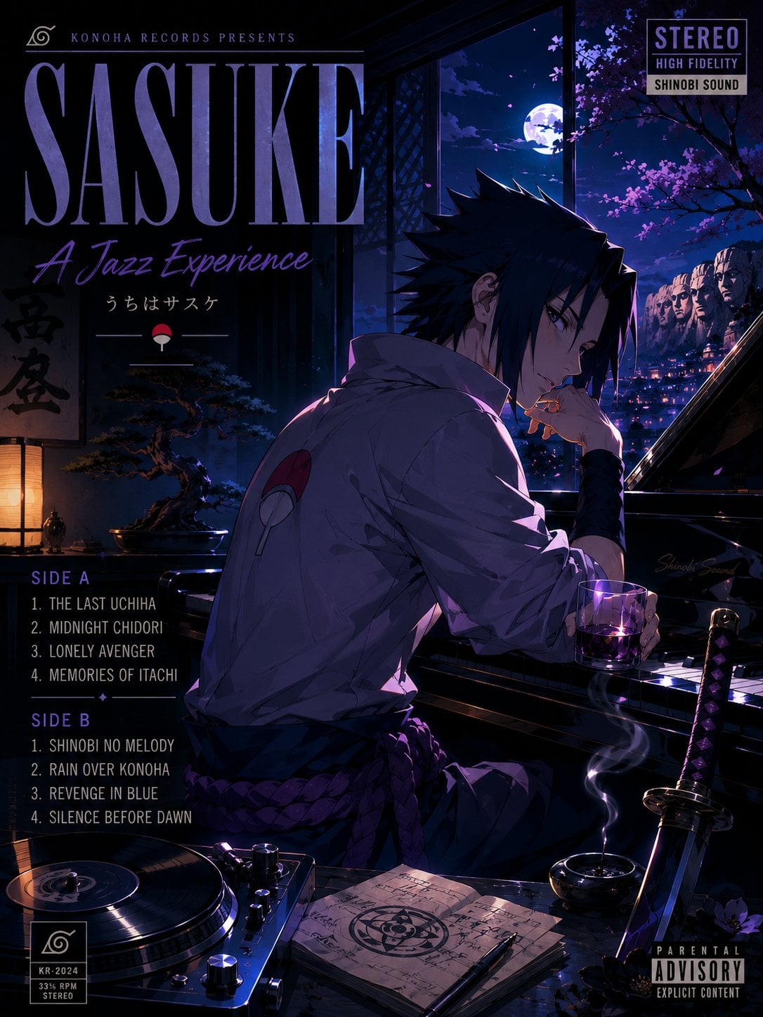 Vintage Jazz Anime Album Cover