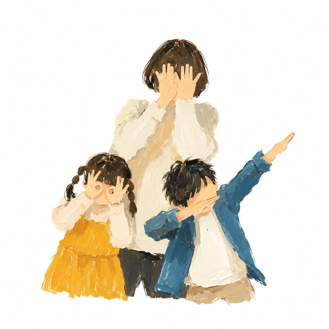 Playful Gouache Character Illustration