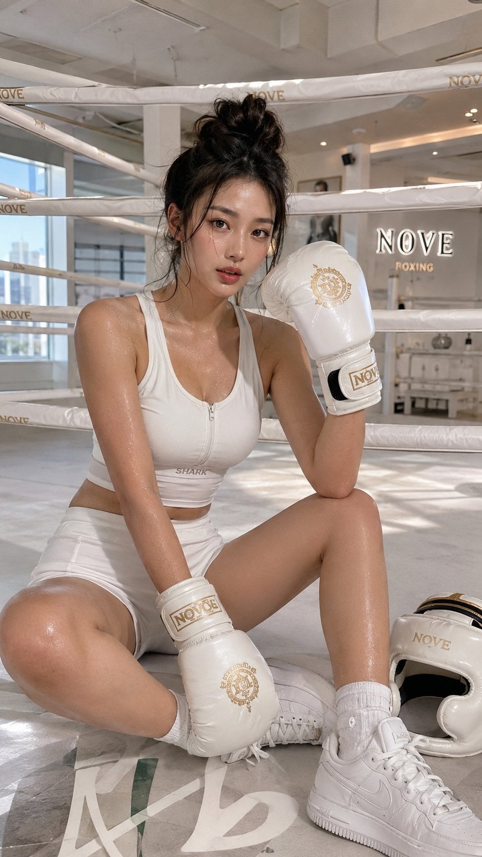Luxury Athletic Boxing Girl Portrait
