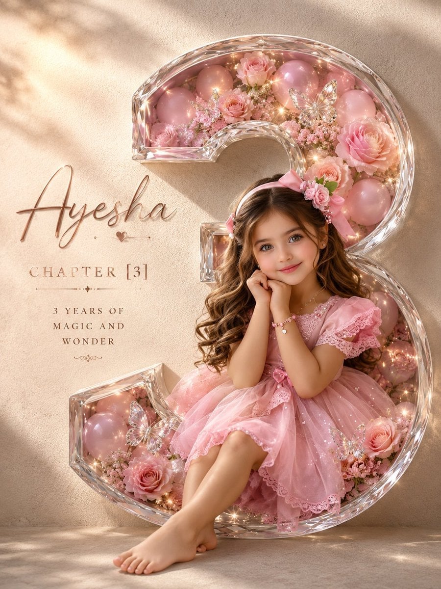 Luxury 3D Birthday Poster