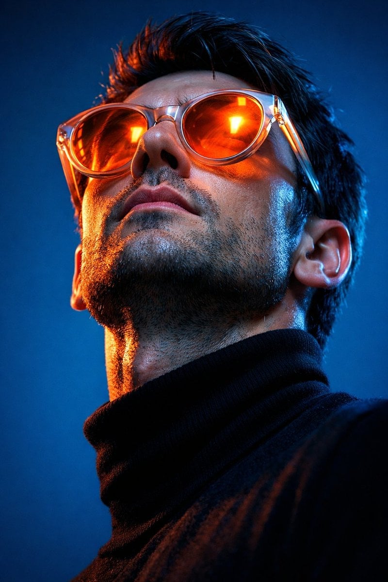 Cyberpunk Neo-Noir Portrait