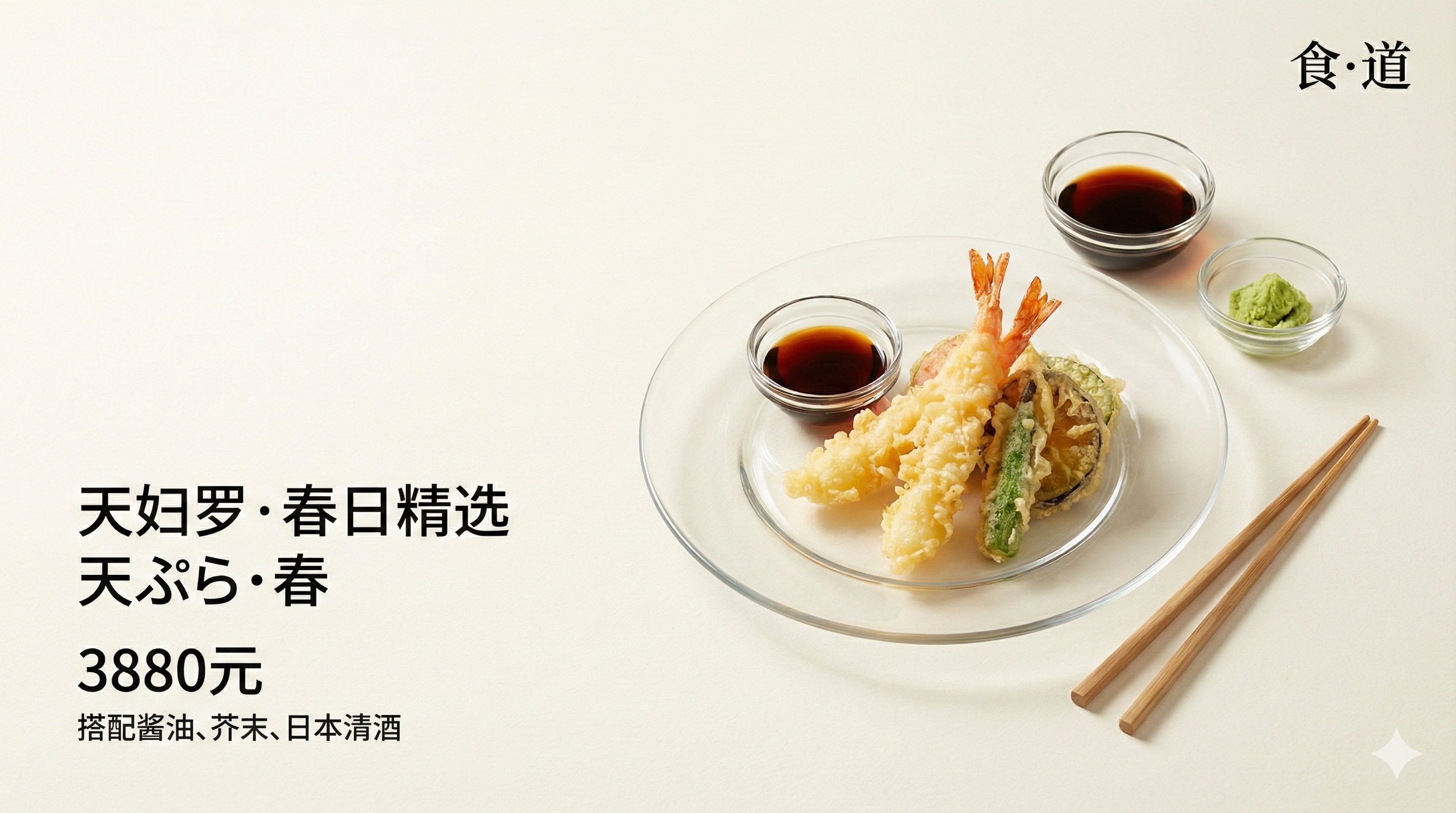 Minimalist Tempura Food Poster