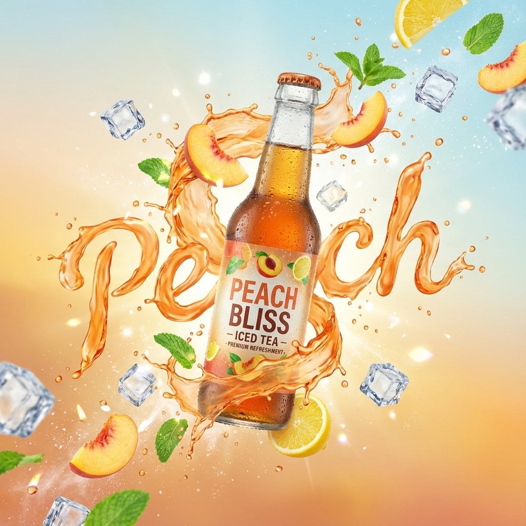 Dynamic Beverage Splash Advertisement