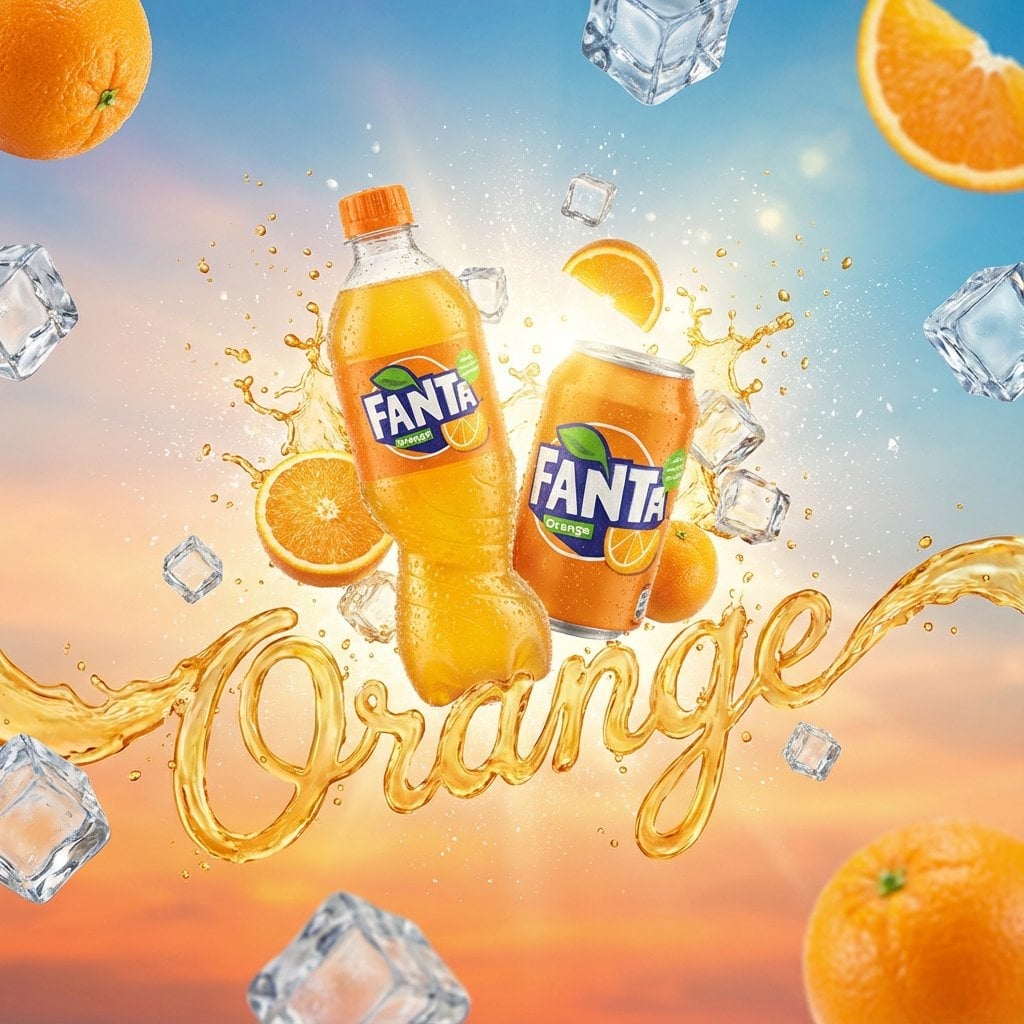 Dynamic Beverage Splash Advertisement