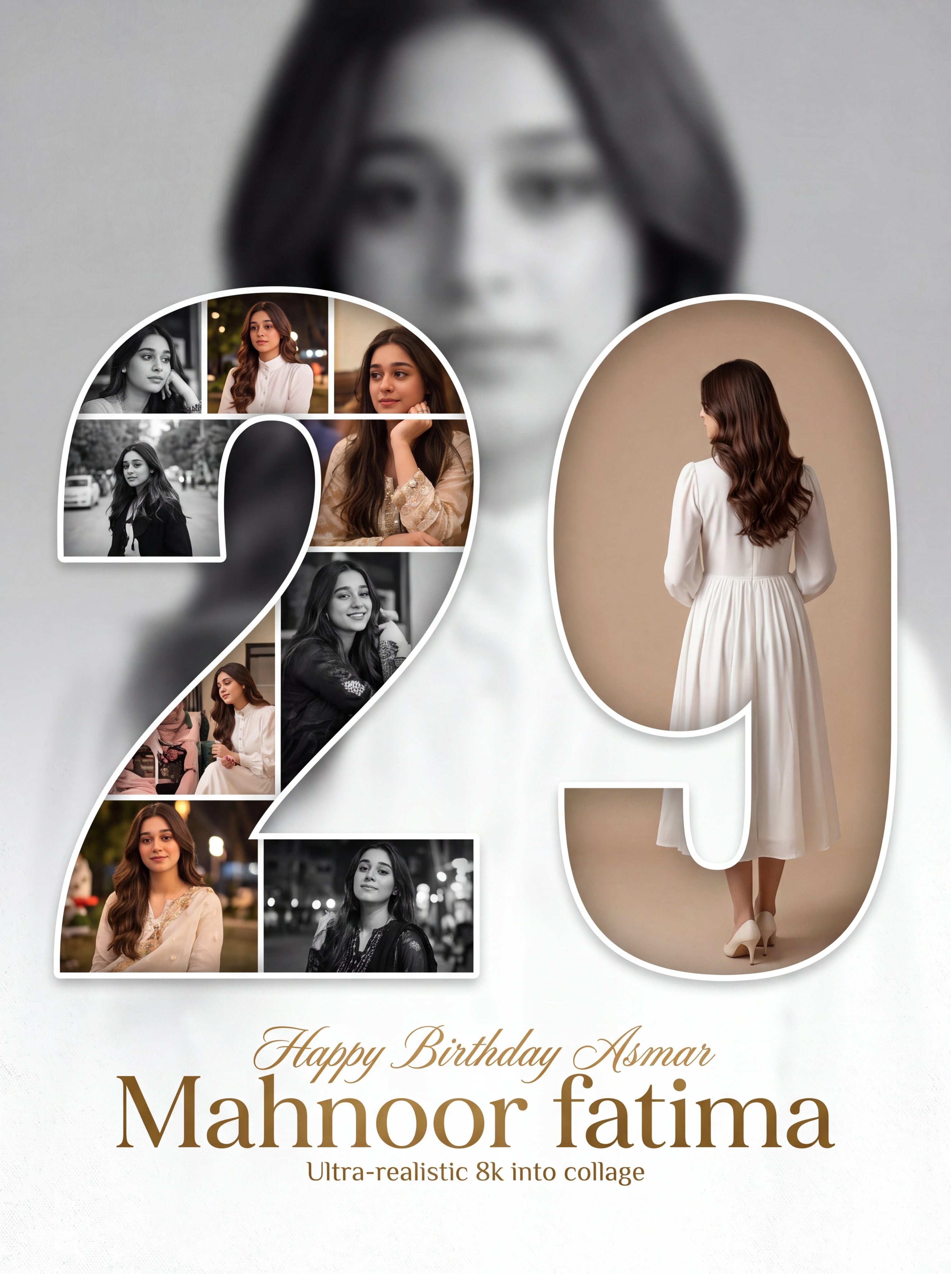 Luxury Birthday Collage Poster