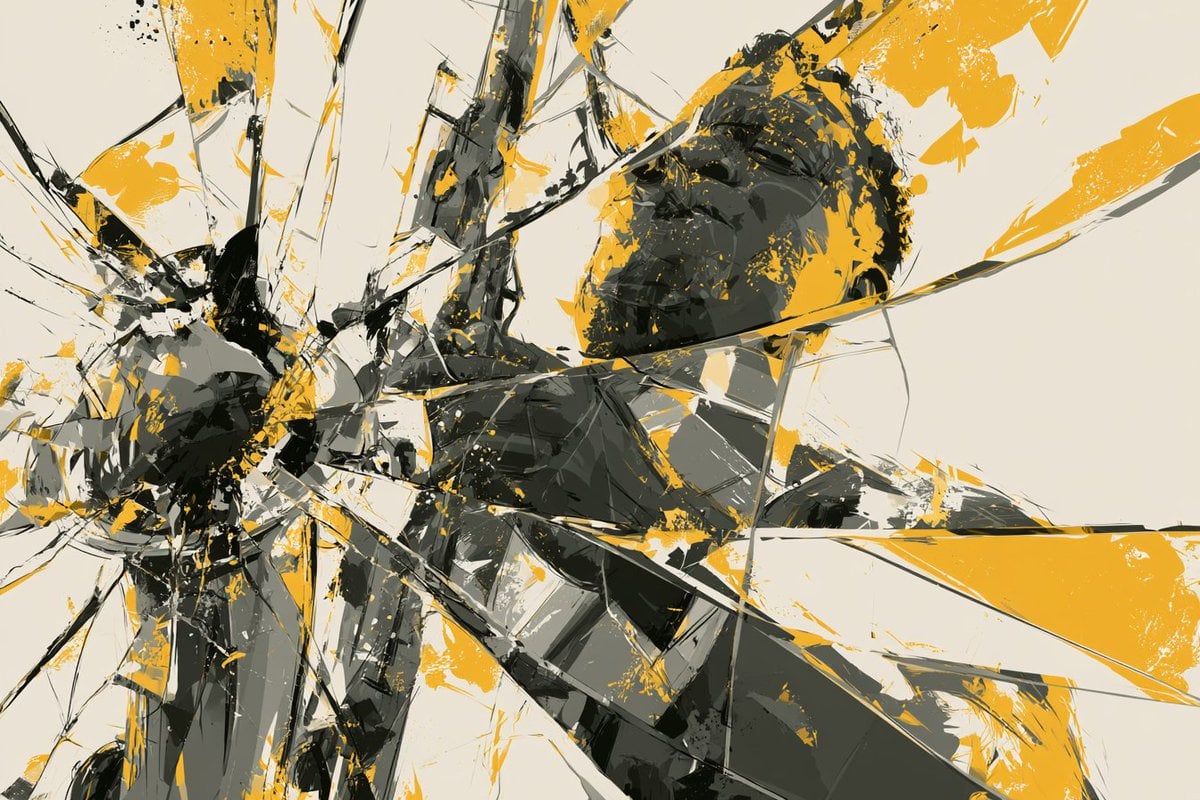 Shattered Mirror Abstract Art