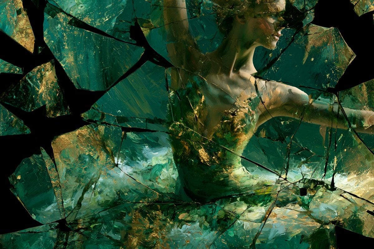 Shattered Mirror Abstract Art