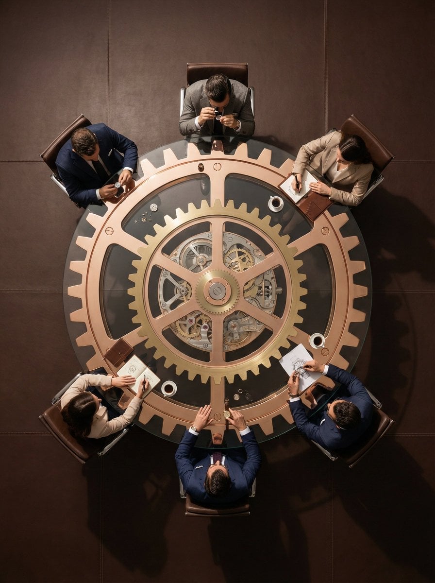 Top-Down Custom Conference Table Photography