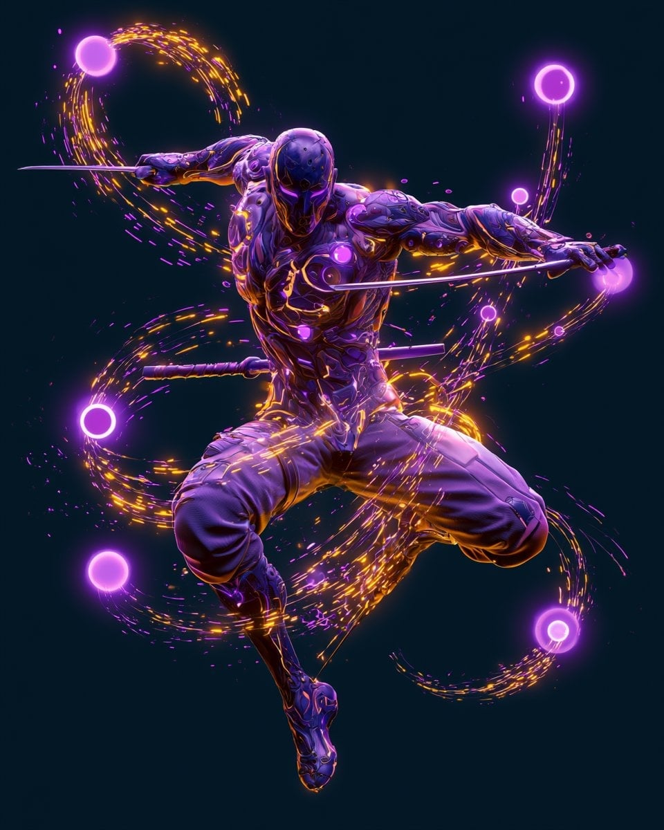 Futuristic Neon Orbital Odyssey