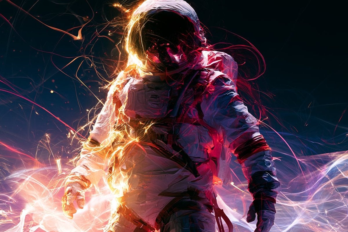 Futuristic Neon Orbital Odyssey