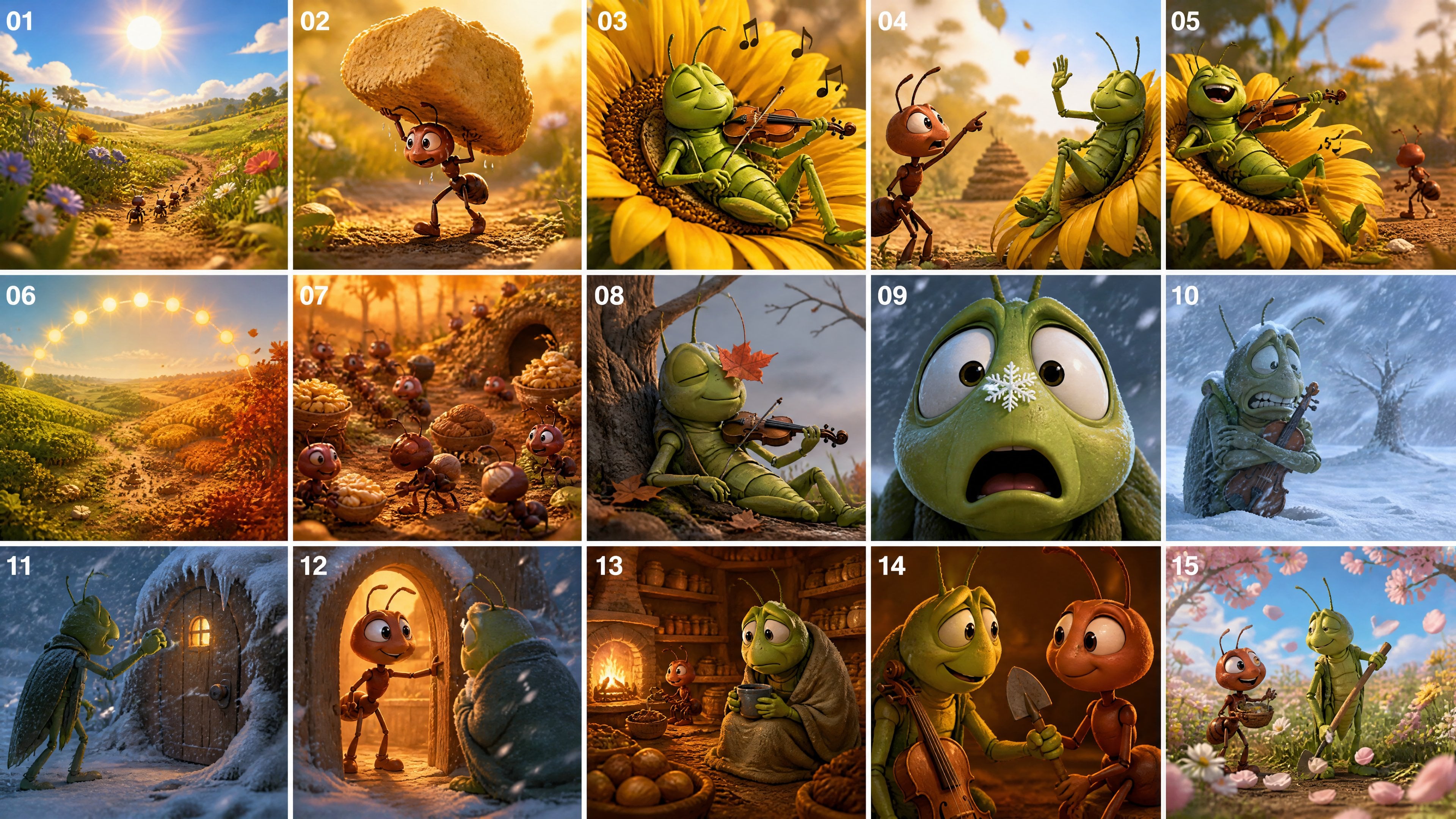 Pixar-Style Fable Animation Prompts