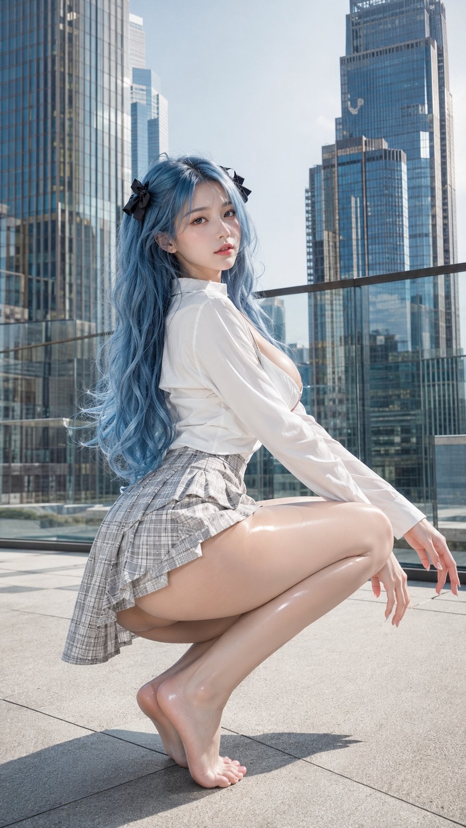 Urban Rooftop Fashion Portrait