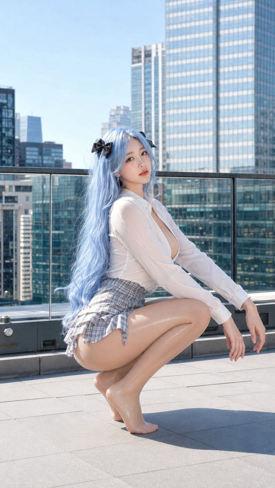 Urban Rooftop Fashion Portrait