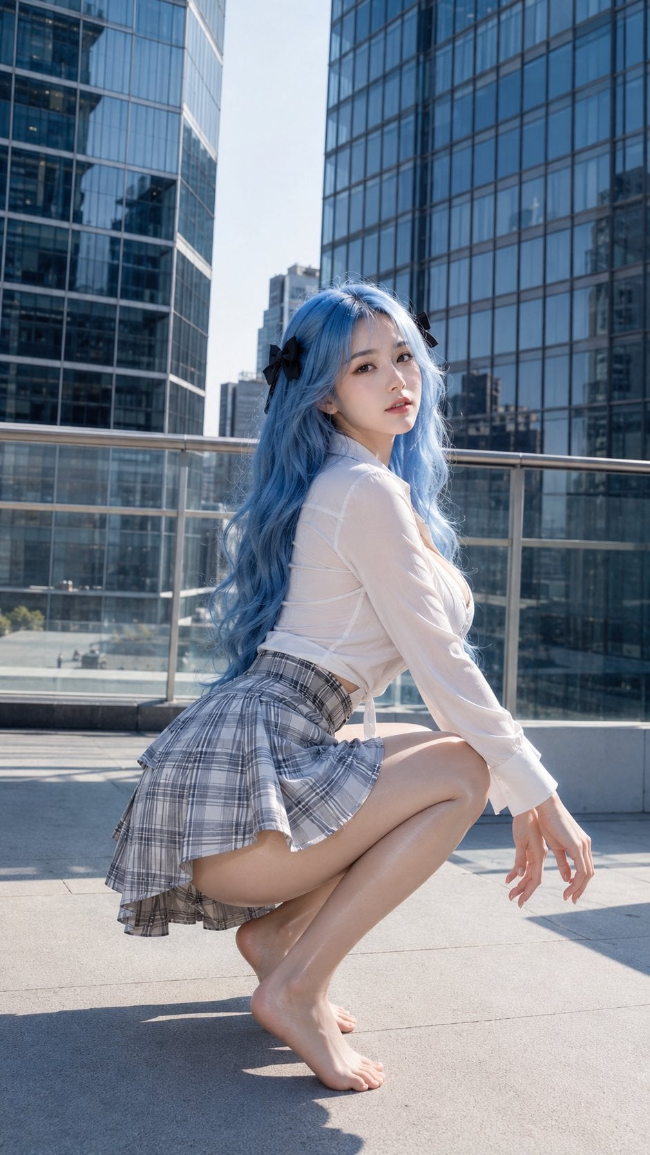 Urban Rooftop Fashion Portrait