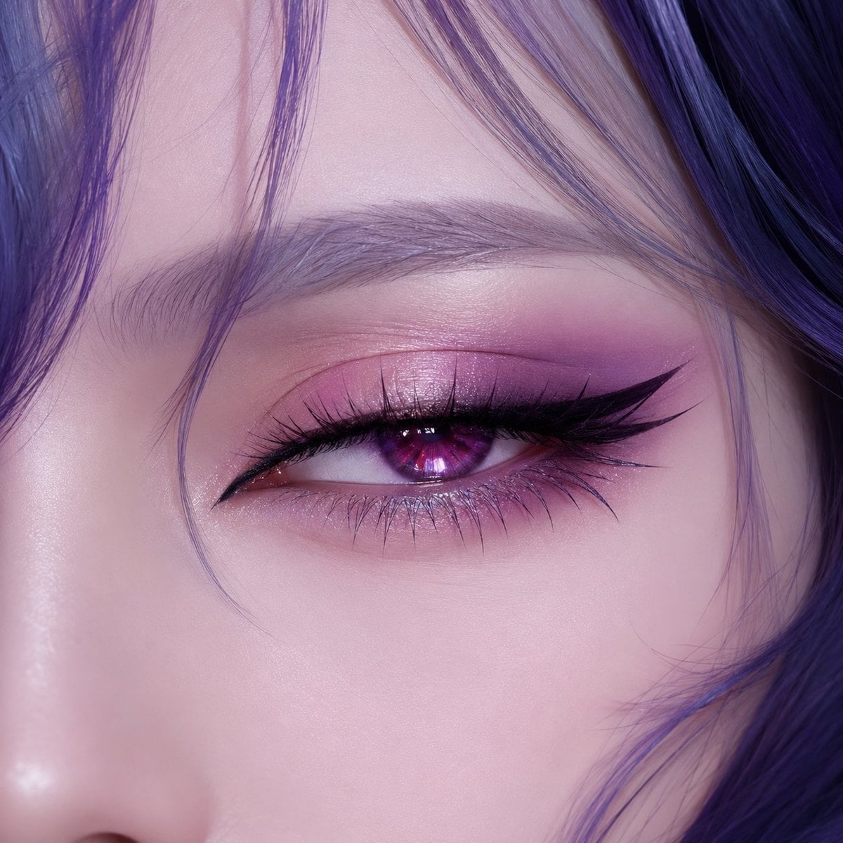 Macro Eye Makeup Close-up