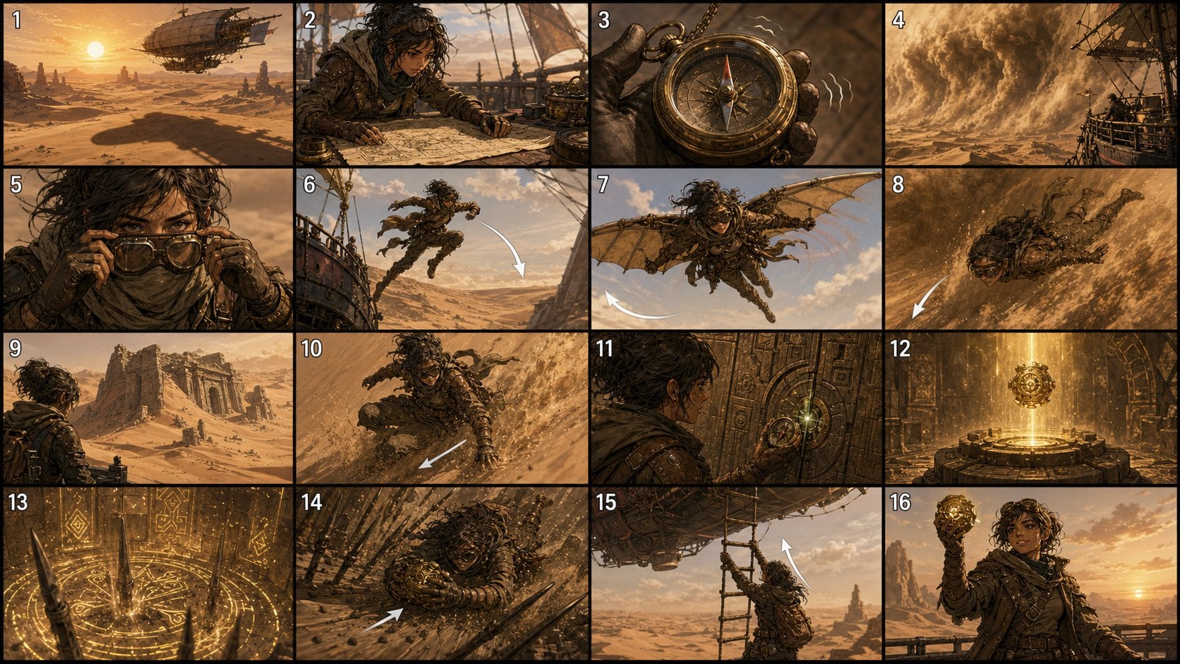 Desert Skyship Pilot Animation