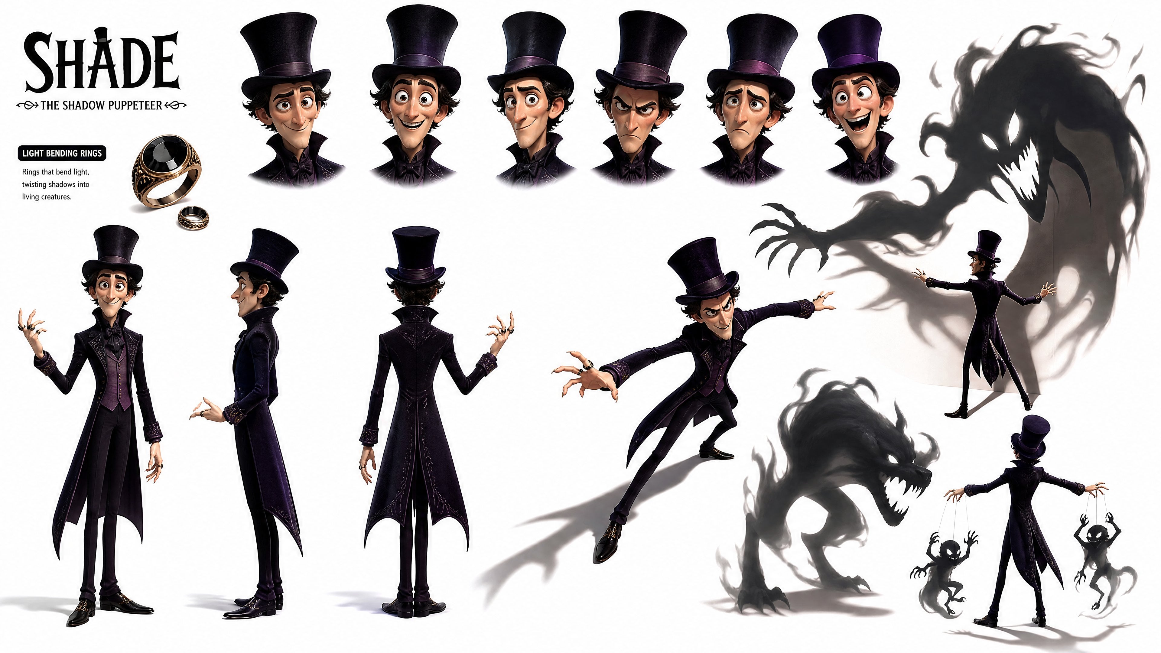 3D Animated Character Sheets & Storyboards