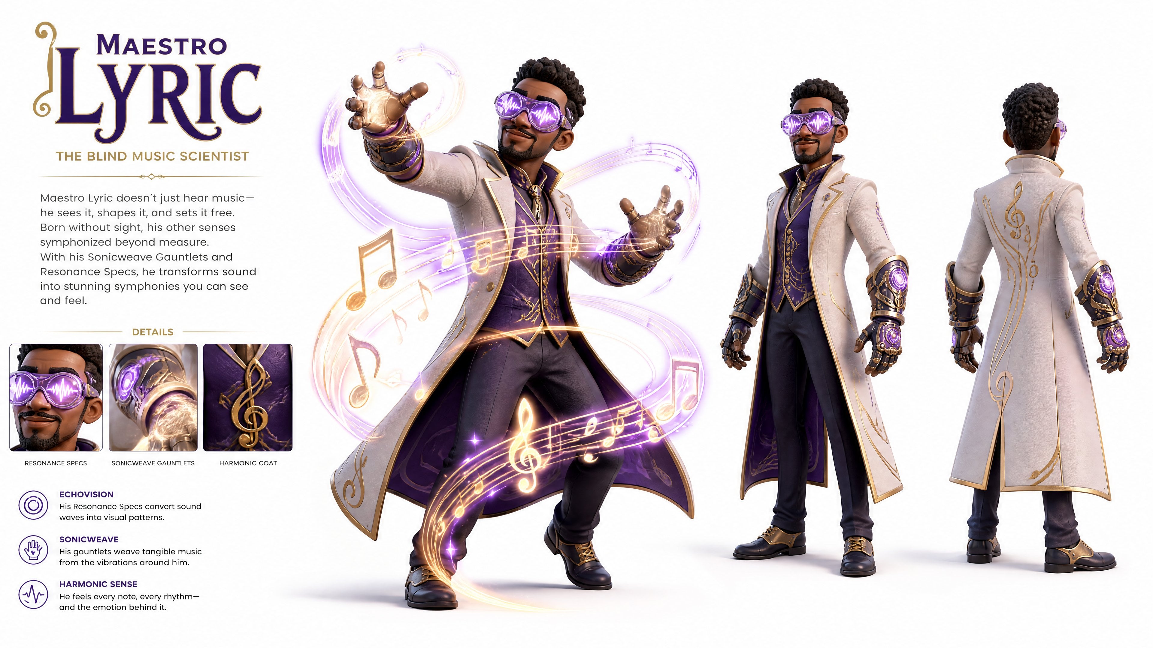 3D Animated Character Sheets & Storyboards