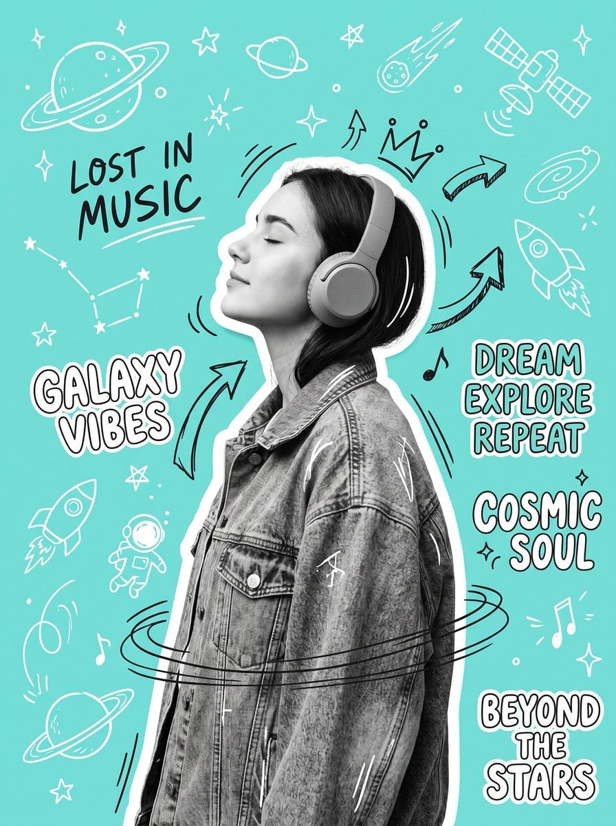 Y2K Scrapbook Music Poster