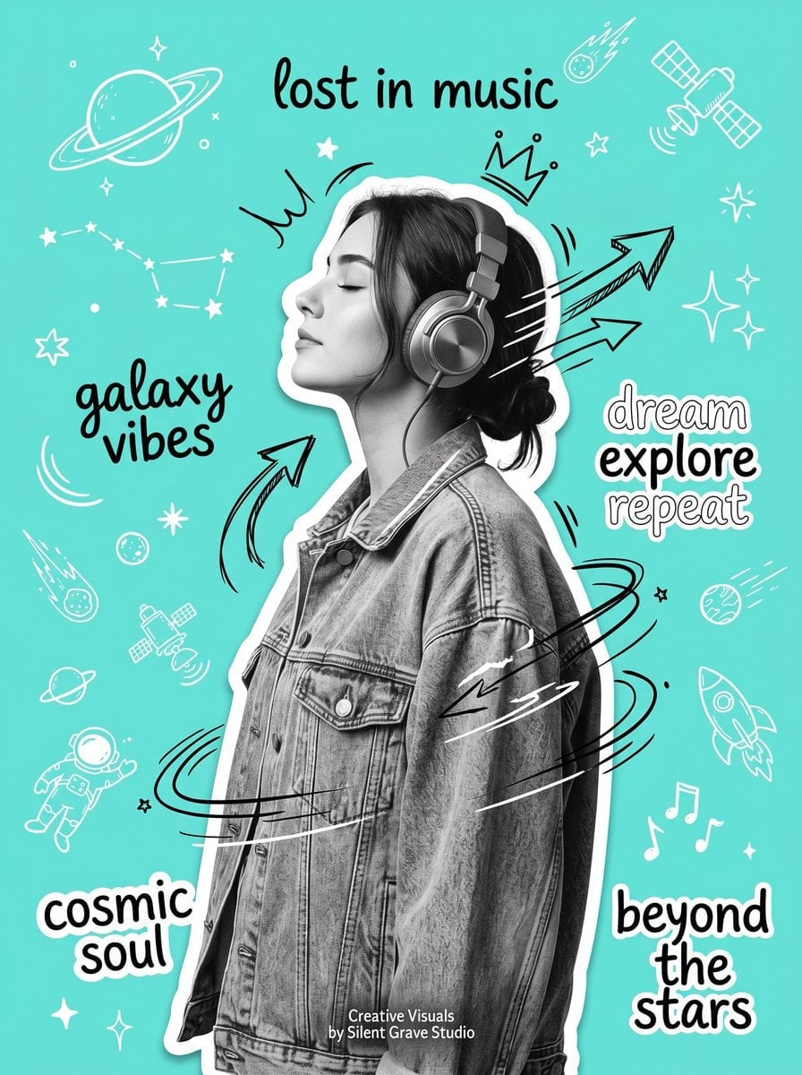 Y2K Scrapbook Music Poster