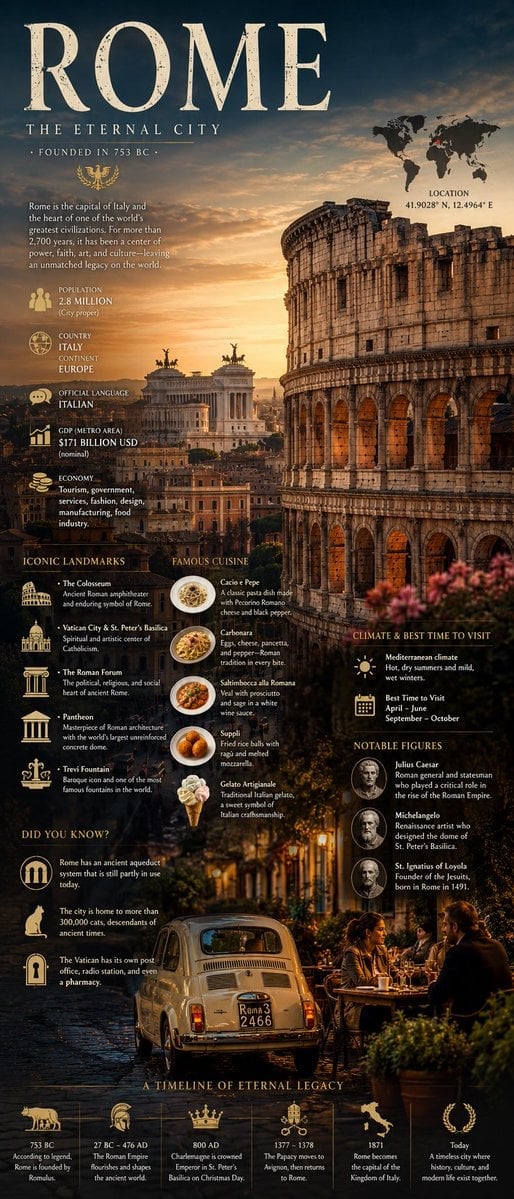 Cinematic City Infographic Poster