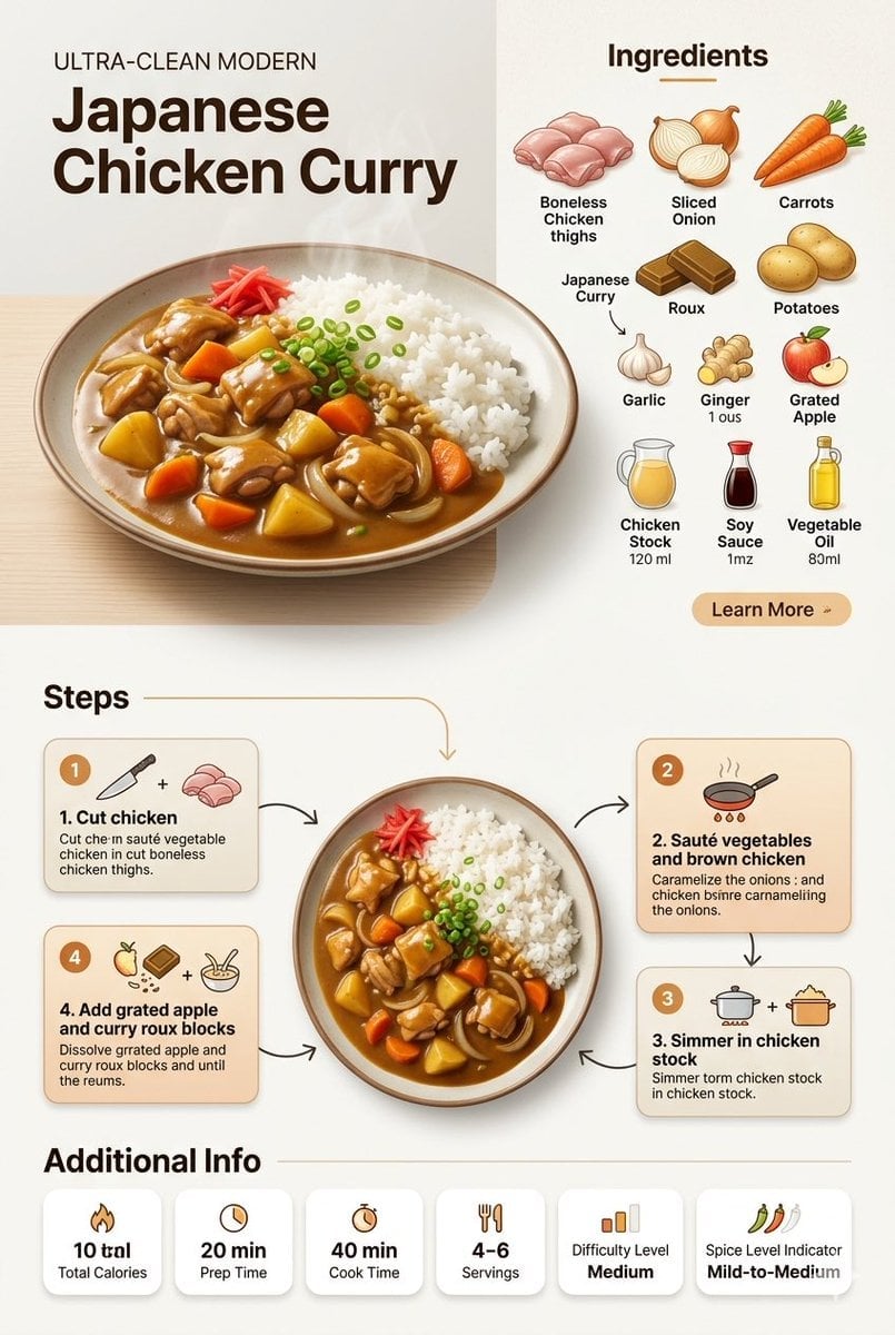 日式咖喱鸡食谱信息图