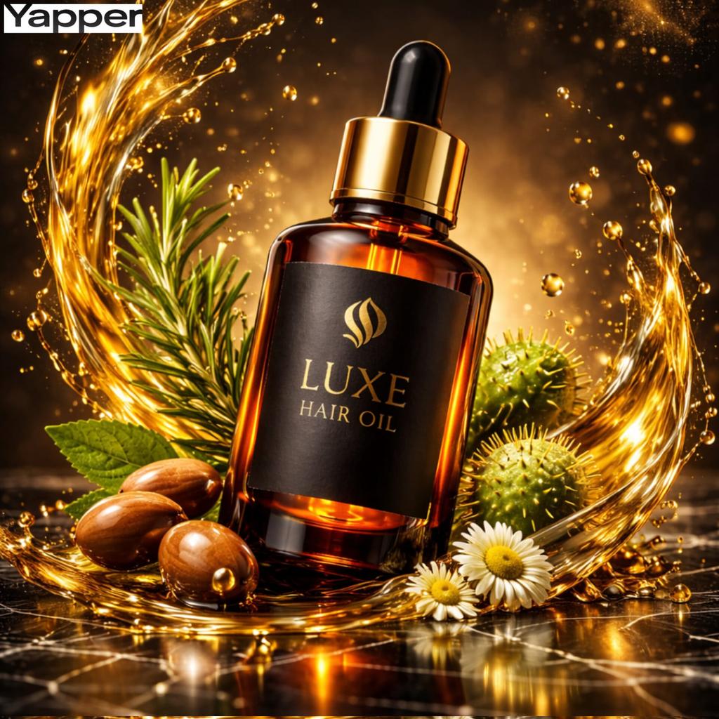 Luxury Herbal Hair Oil Photography