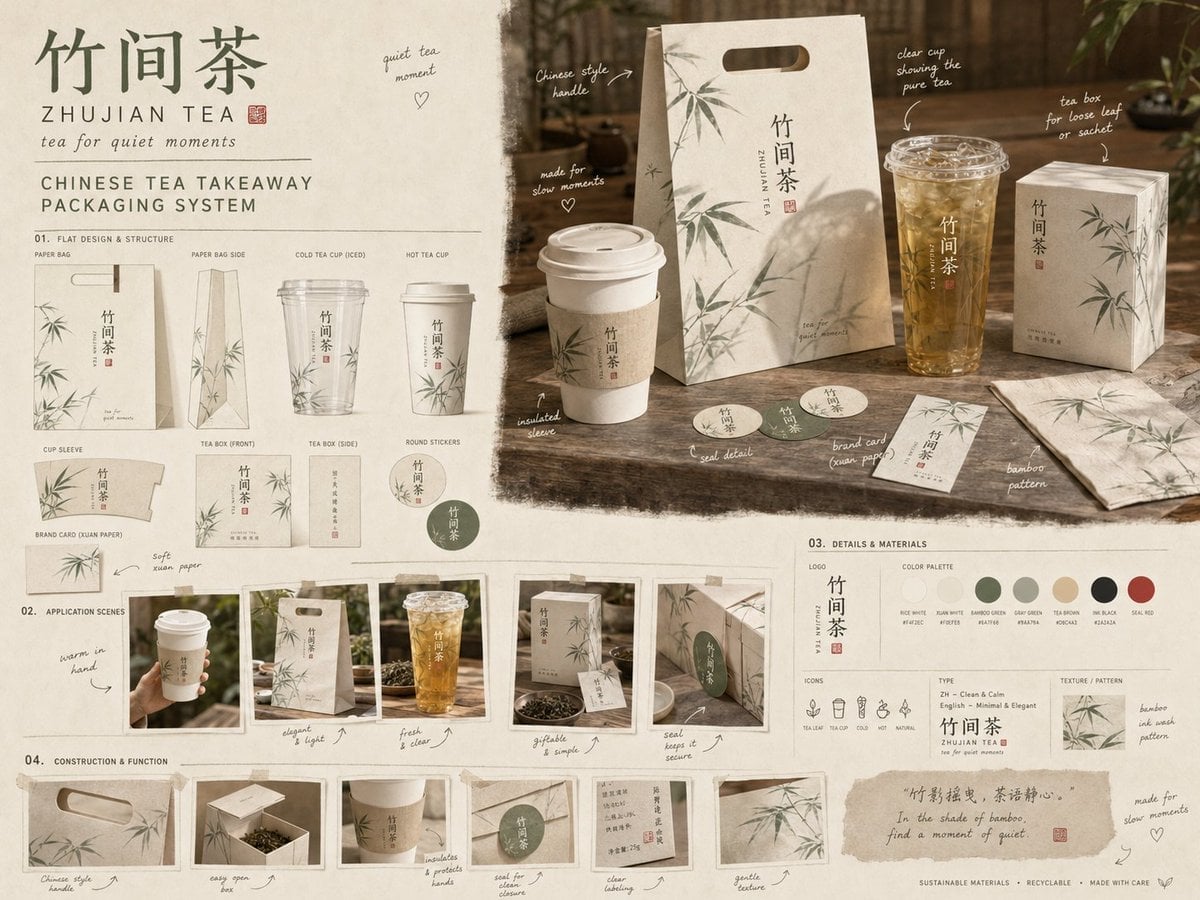Brand Takeaway Packaging Design Board