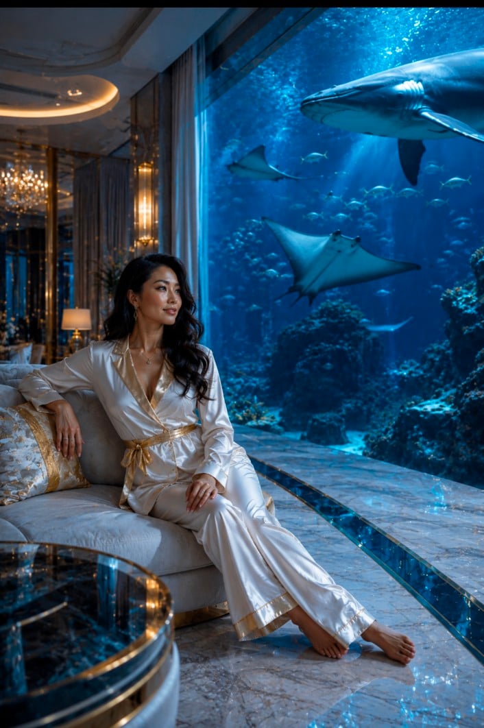 Futuristic Underwater City Portrait