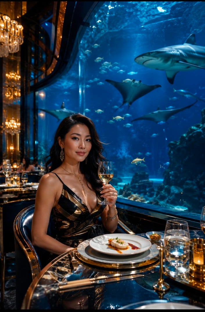 Futuristic Underwater City Portrait
