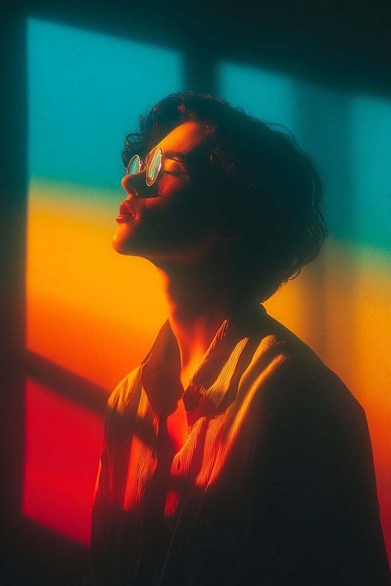 Cinematic Geometric Light Portrait