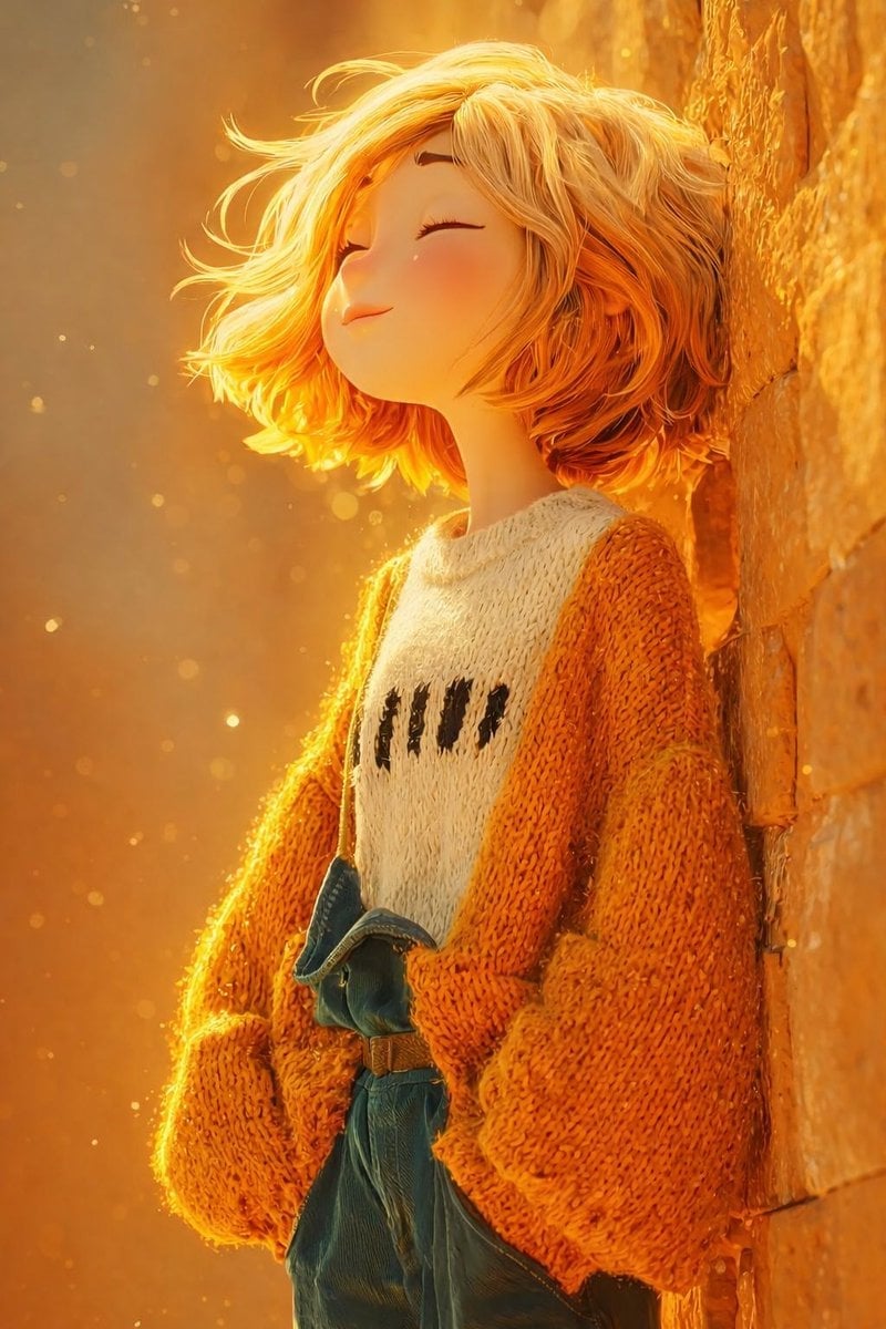 Whimsical Golden Hour Village