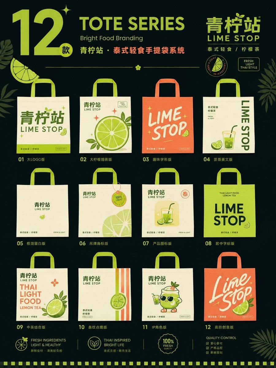 Food Brand Shopping Bag Design Proposal