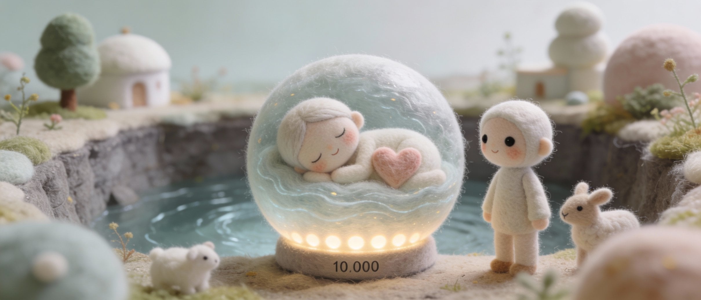 Needle-Felted Wool Miniature Scene