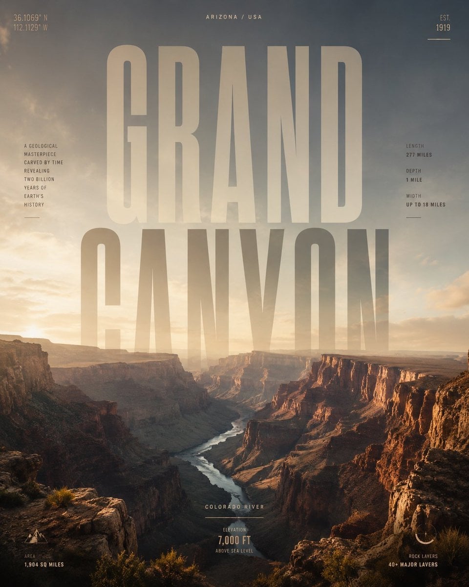 Minimalist Cinematic Travel Poster
