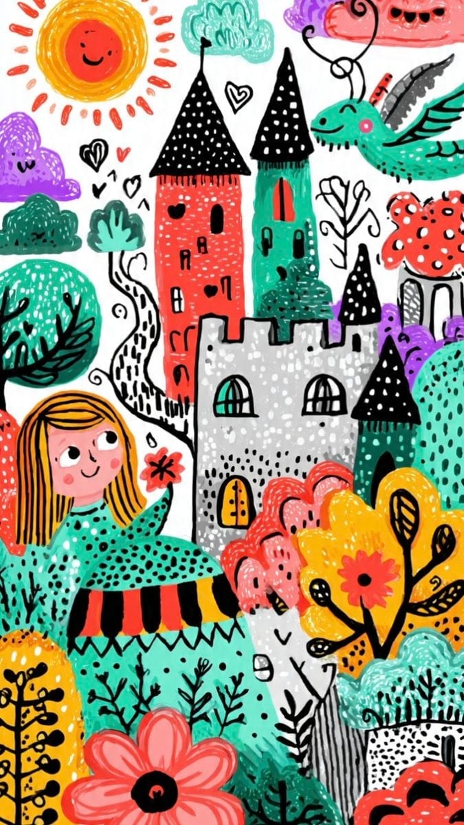 Whimsical Folk Art Fairy Tale