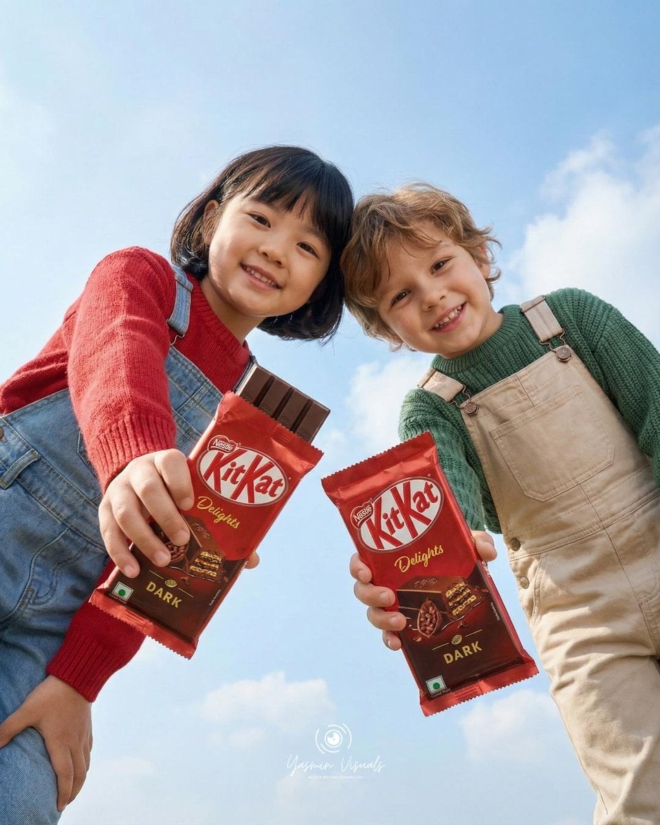 巧克力品牌广告人像