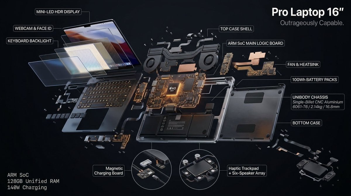 3D Exploded View Product Diagram