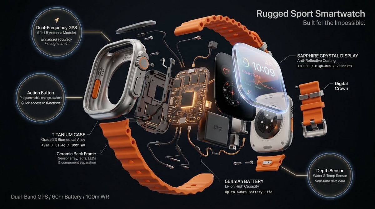 3D Exploded View Product Diagram