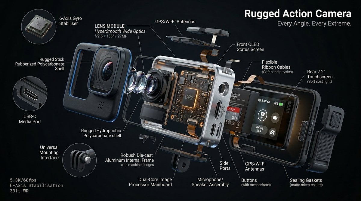 3D Exploded View Product Diagram